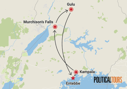 uganda tour map uganda tour map